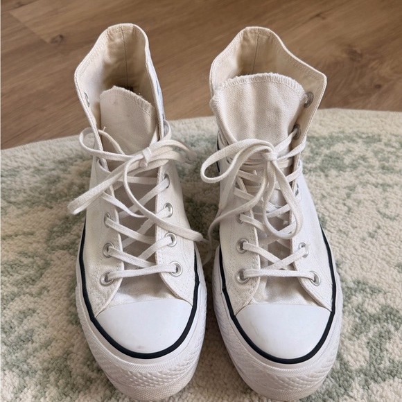 Converse White High-Top Canvas Sneakers - Picture 4 of 5